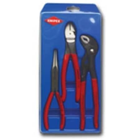 Dendesigns Plier Set 3Pc Long Nose-Diag Cutt-Cobra DE3270657